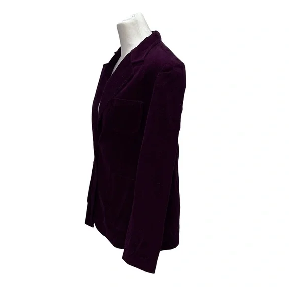 Barclay Square Burgundy Color Corduroy Blazer Size 8 - Picture 5 of 7
